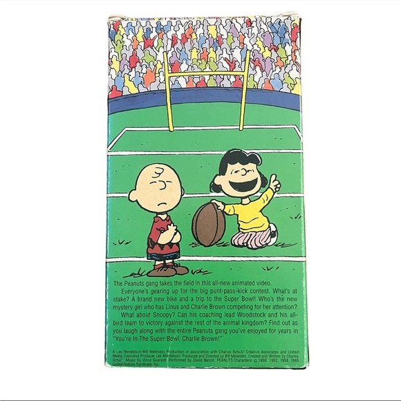 1993 You’re in the Super Bowl Charlie Brown VHS Tape - Picture 3 of 5